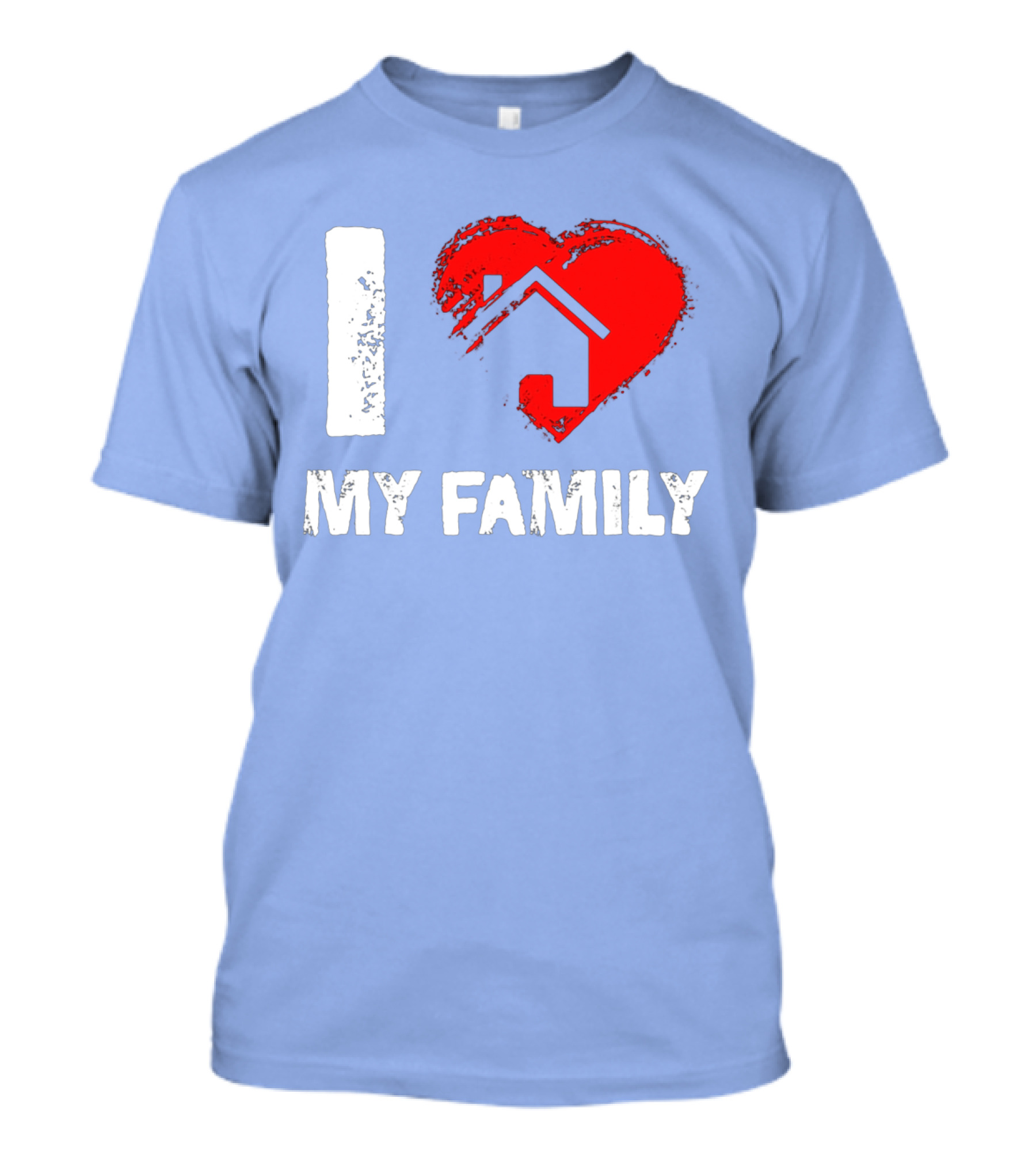 I Heart My Family With Mother Father House T-Shirt