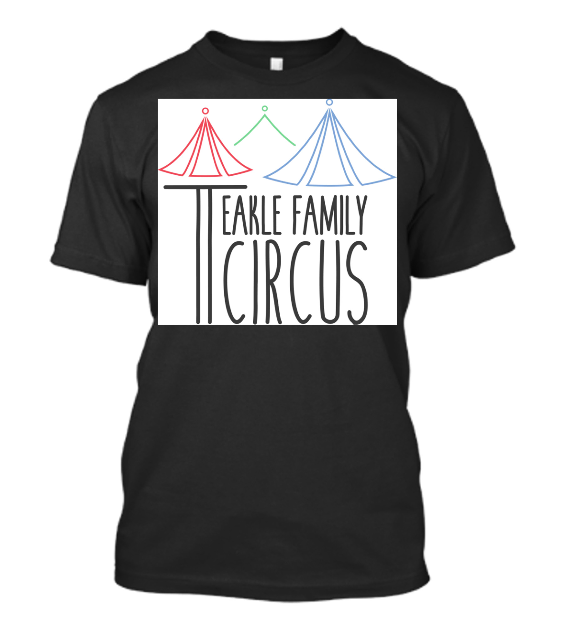 Teakle Family Circus Colorful Tent T-Shirt