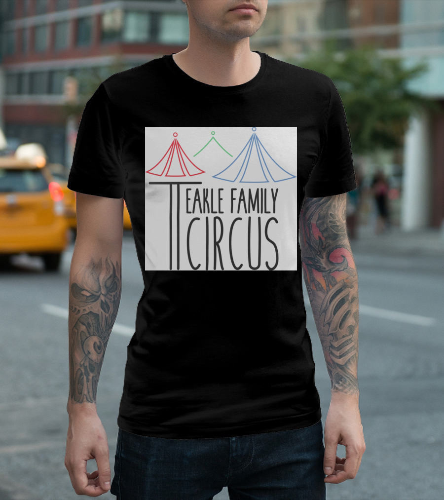 Teakle Family Circus Colorful Tent T-Shirt