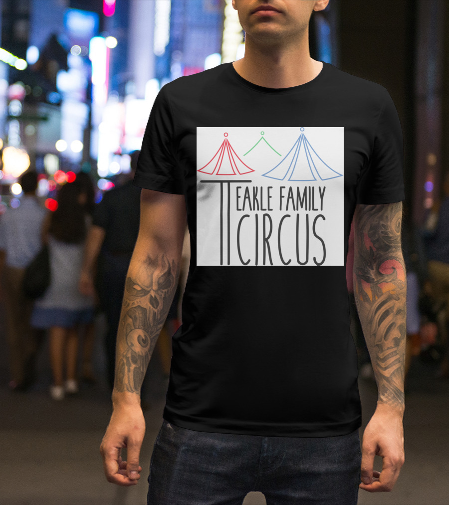 Teakle Family Circus Colorful Tent T-Shirt