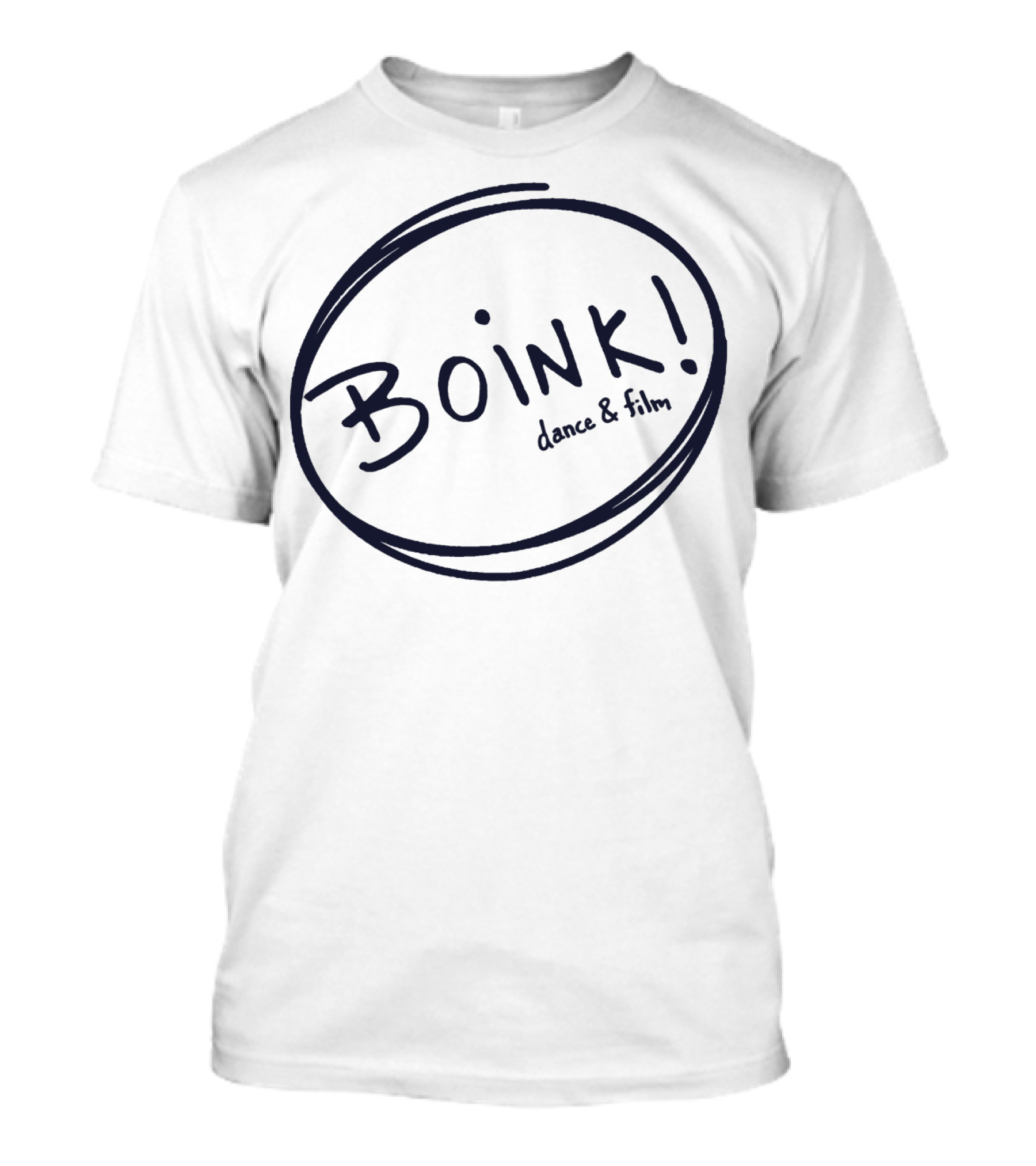 BOINK Dance And Film Text In Oval Circle T-Shirt
