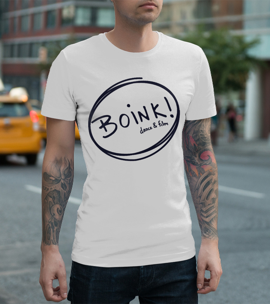 BOINK Dance And Film Text In Oval Circle T-Shirt