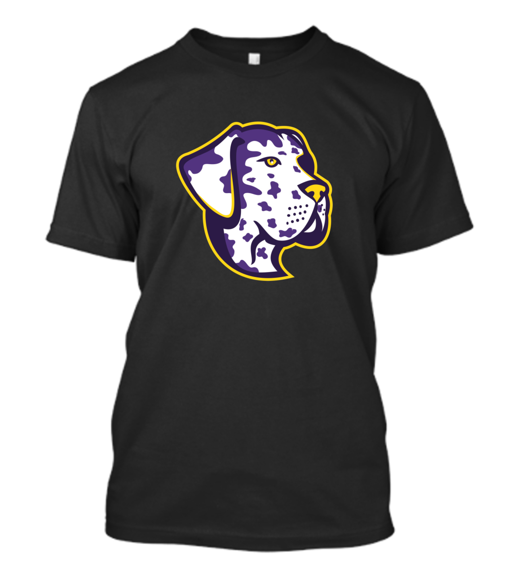 Purple And Yellow Great Dane Dog Mascot T-Shirt