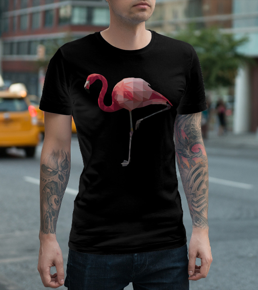 GeoFlamingo Low Poly Pink Flamingo T-Shirt