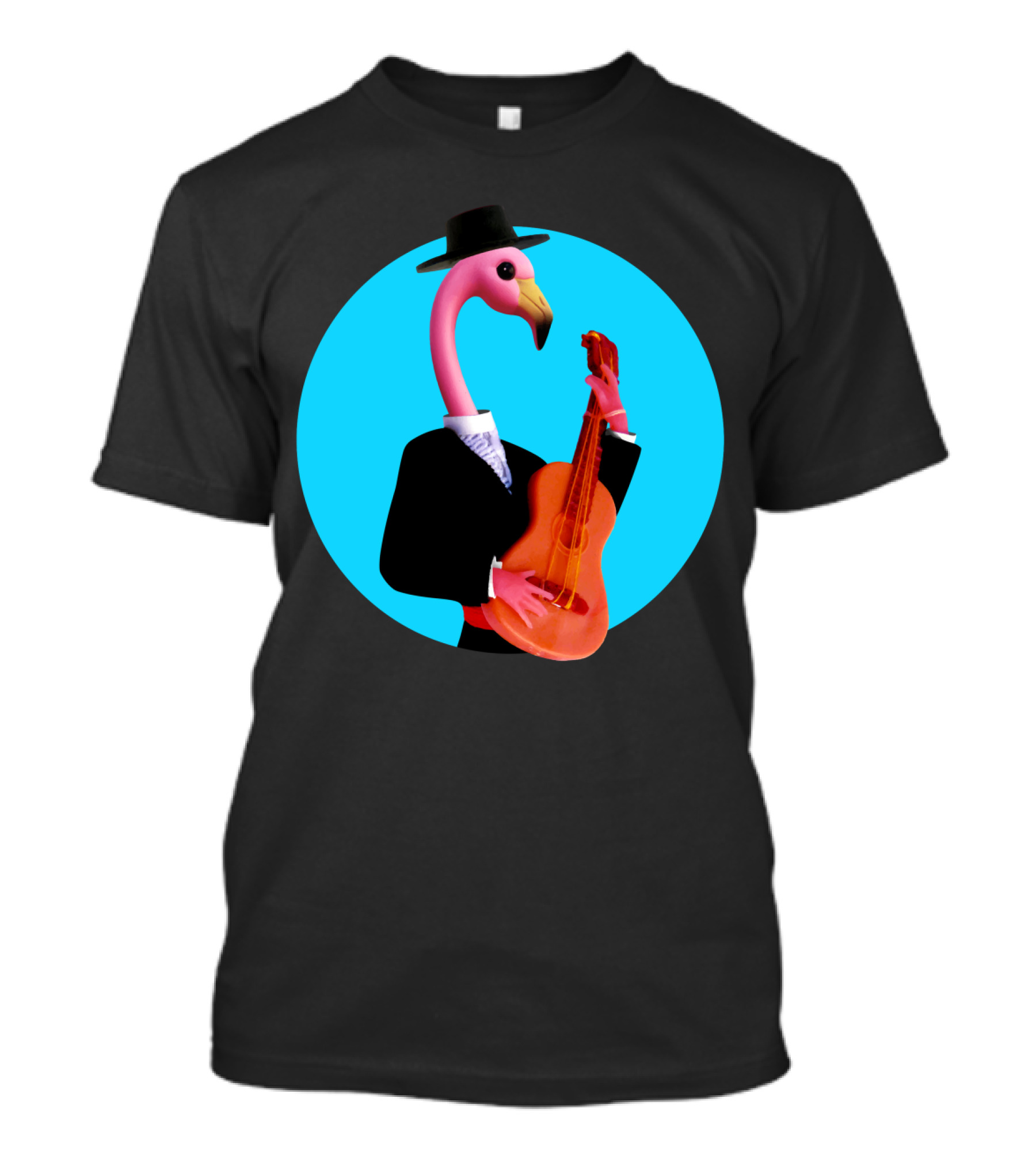 Flamingo Playing Flamenco Guitar In Classic Spanish Attire T-Shirt