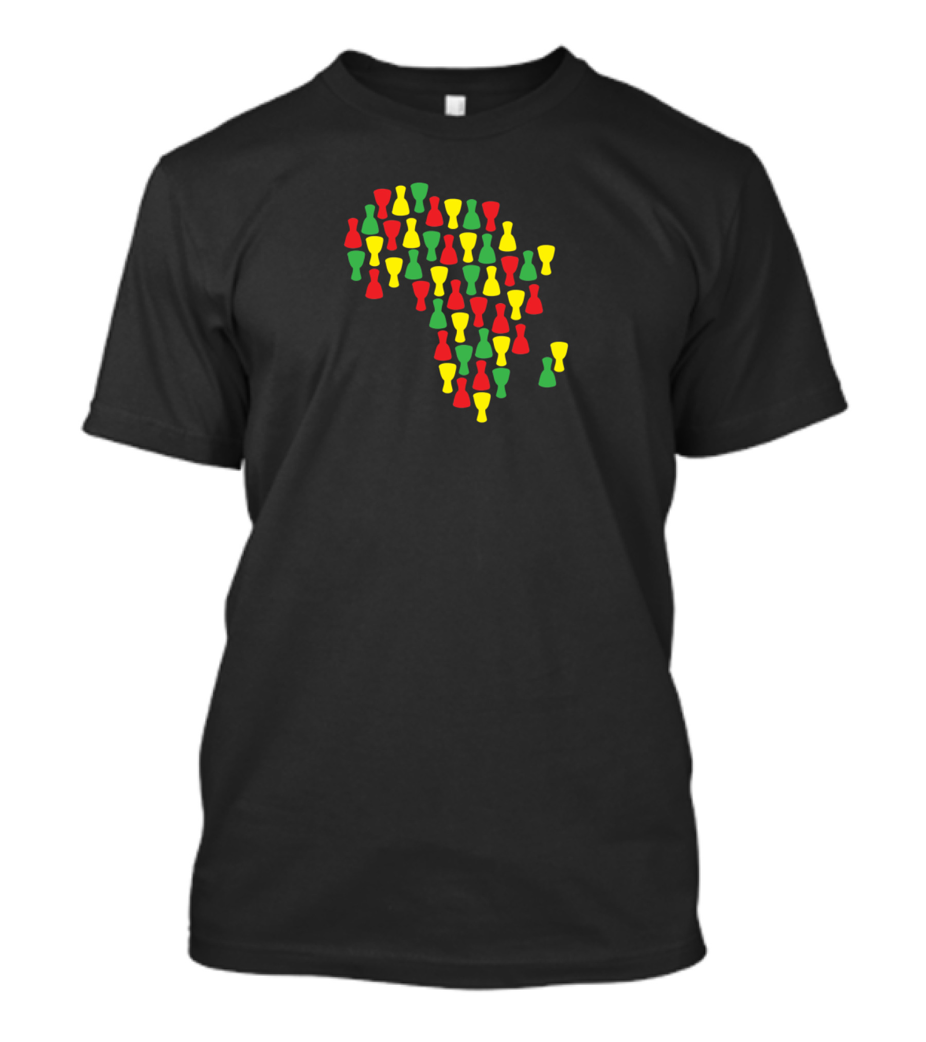 Djembe Africa Map With Red Yellow Green T-Shirt