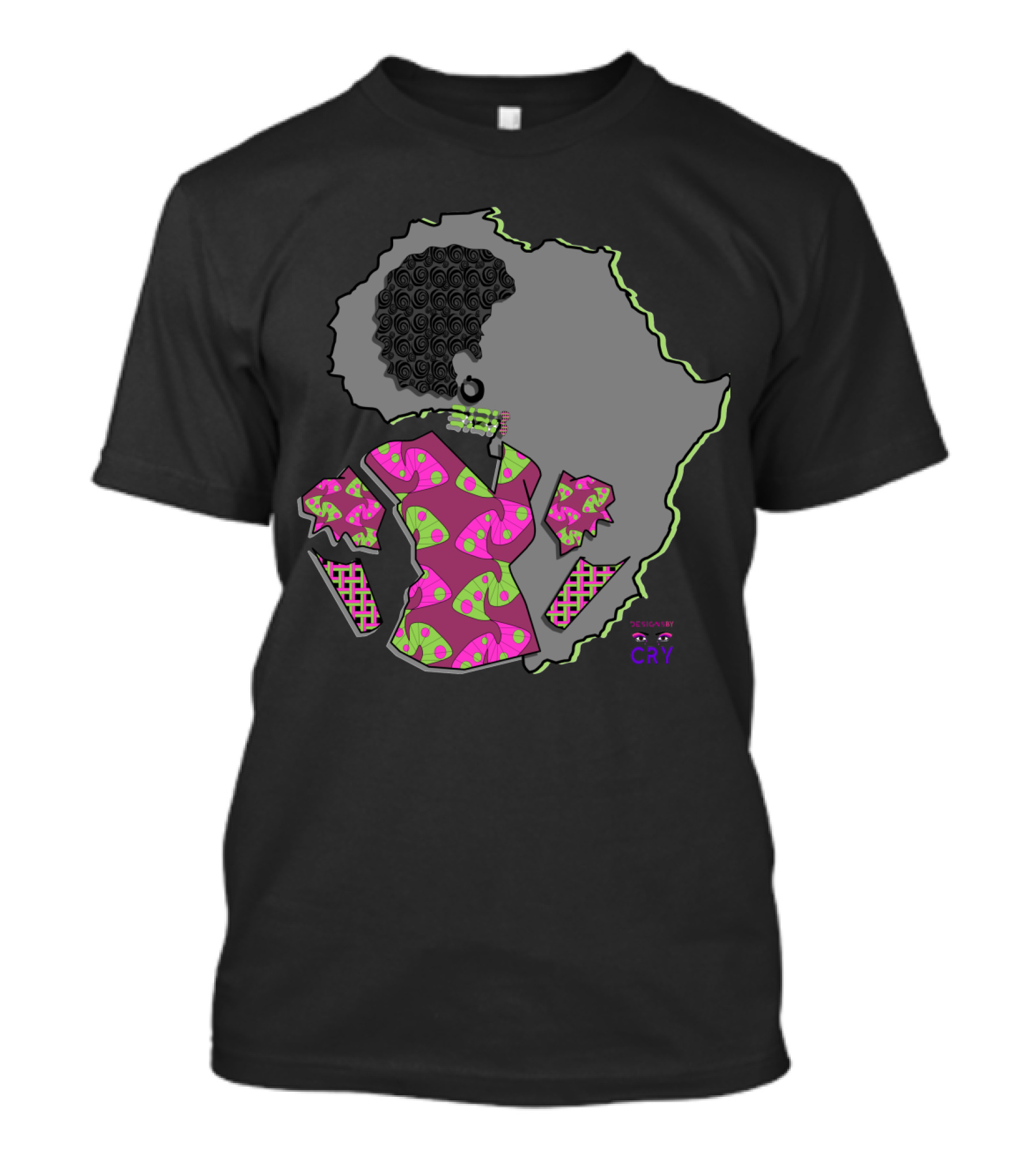 MOTHER AFRICA Silhouette Pattern By DesignbyCRY T-Shirt