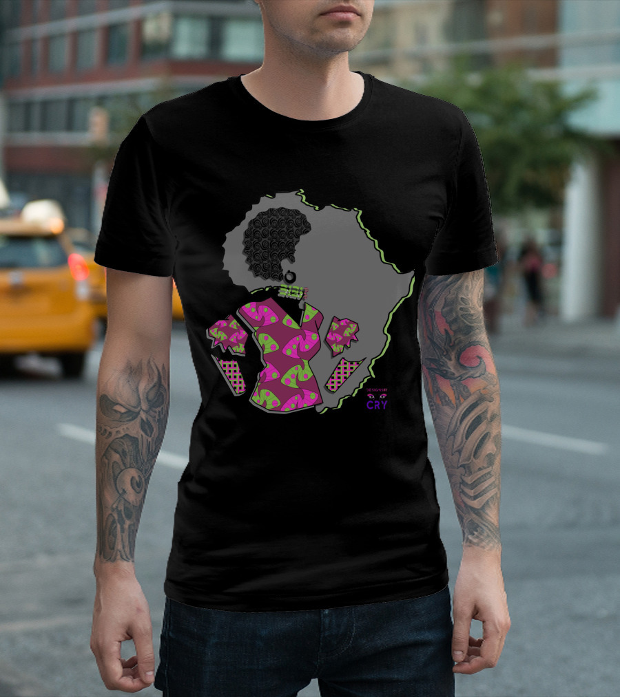 MOTHER AFRICA Silhouette Pattern By DesignbyCRY T-Shirt