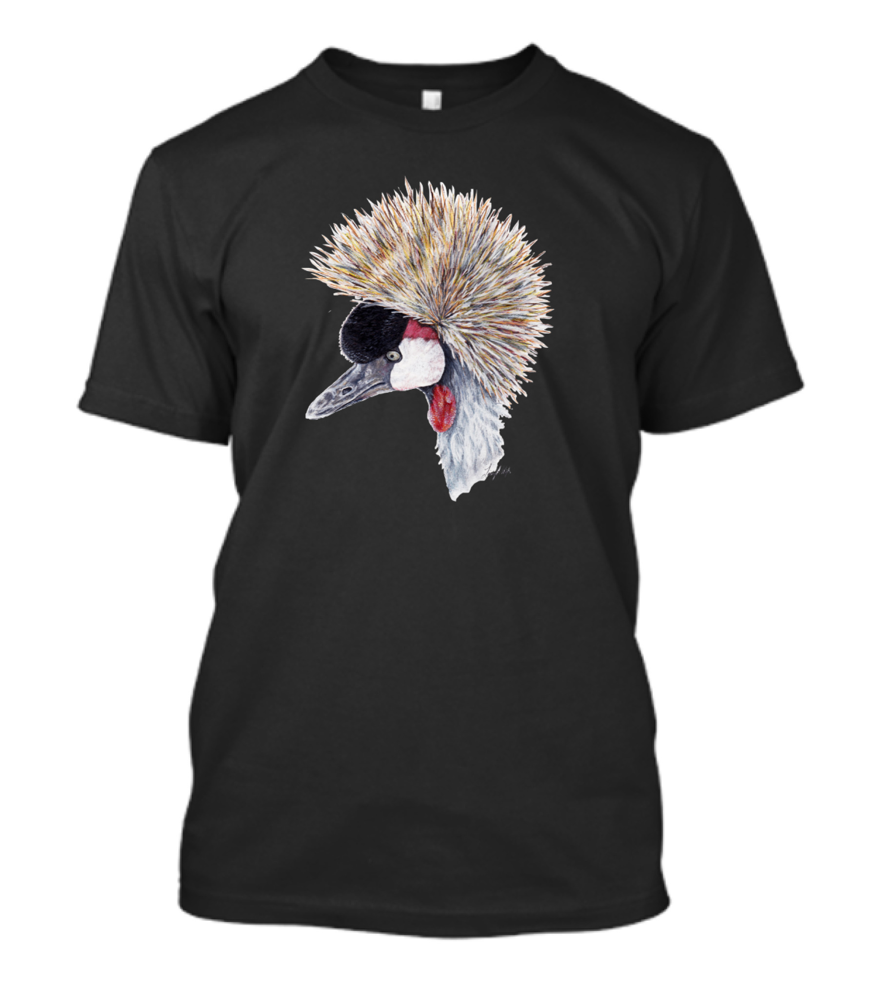 African Crowned Crane Detailed Profile T-Shirt