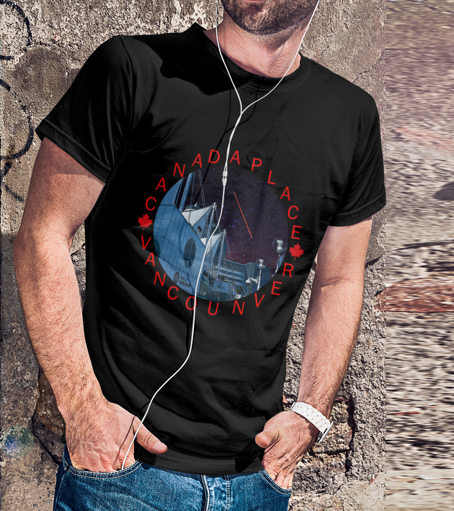 Port Of Vancouver Canada Place Stars Night Sky T-Shirt