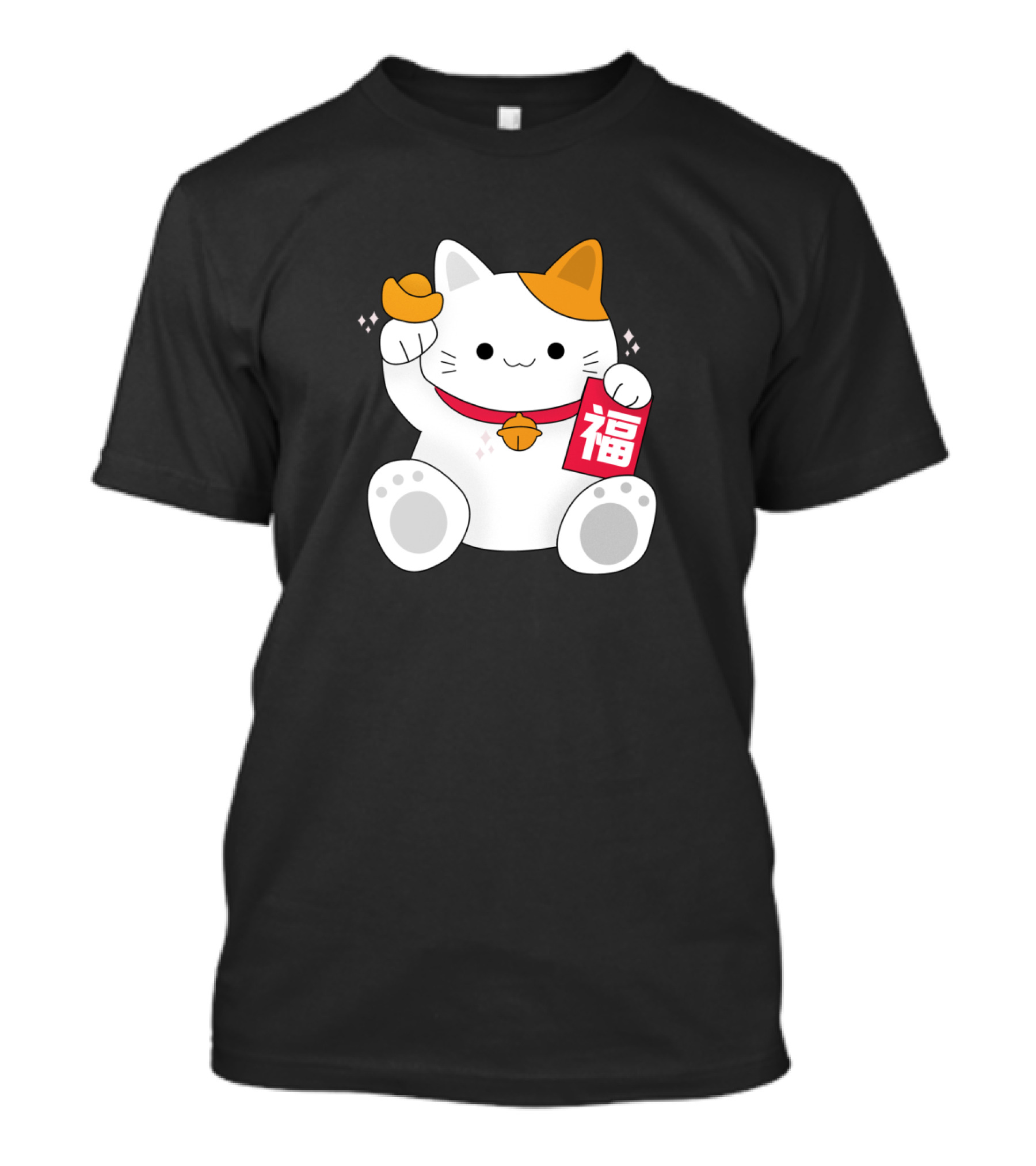 Fortune Cat Celebrating Happy Chinese New Year T-Shirt