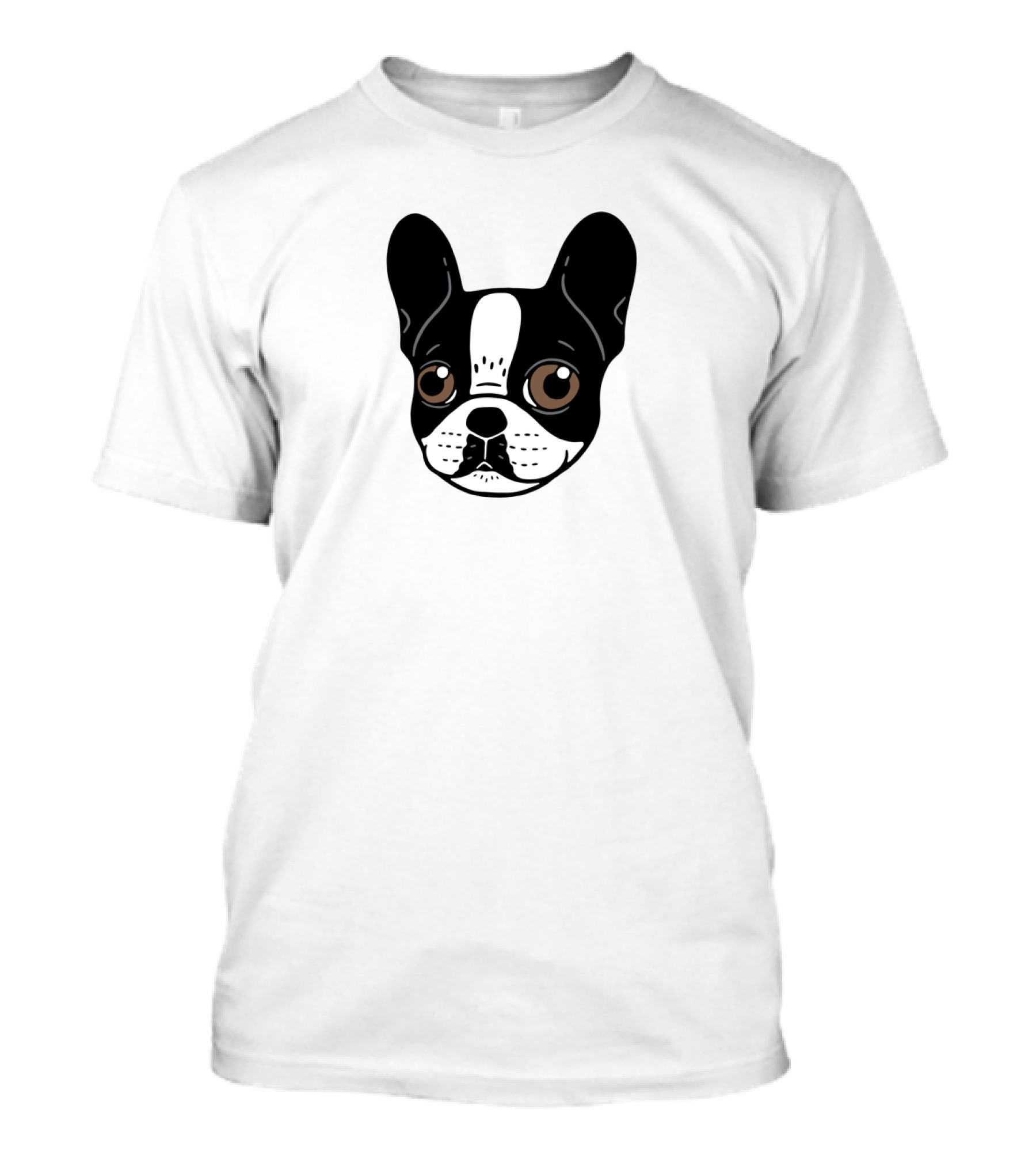 Double Hooded Pied French Bulldog Puppy Face T-Shirt