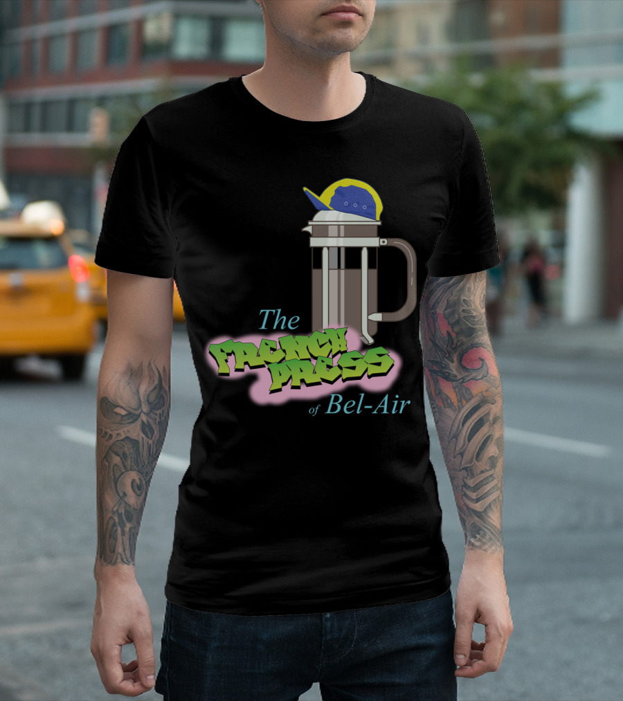 The Fresh Prince Style French Press of Bel-Air with Iconic Cap T-Shirt