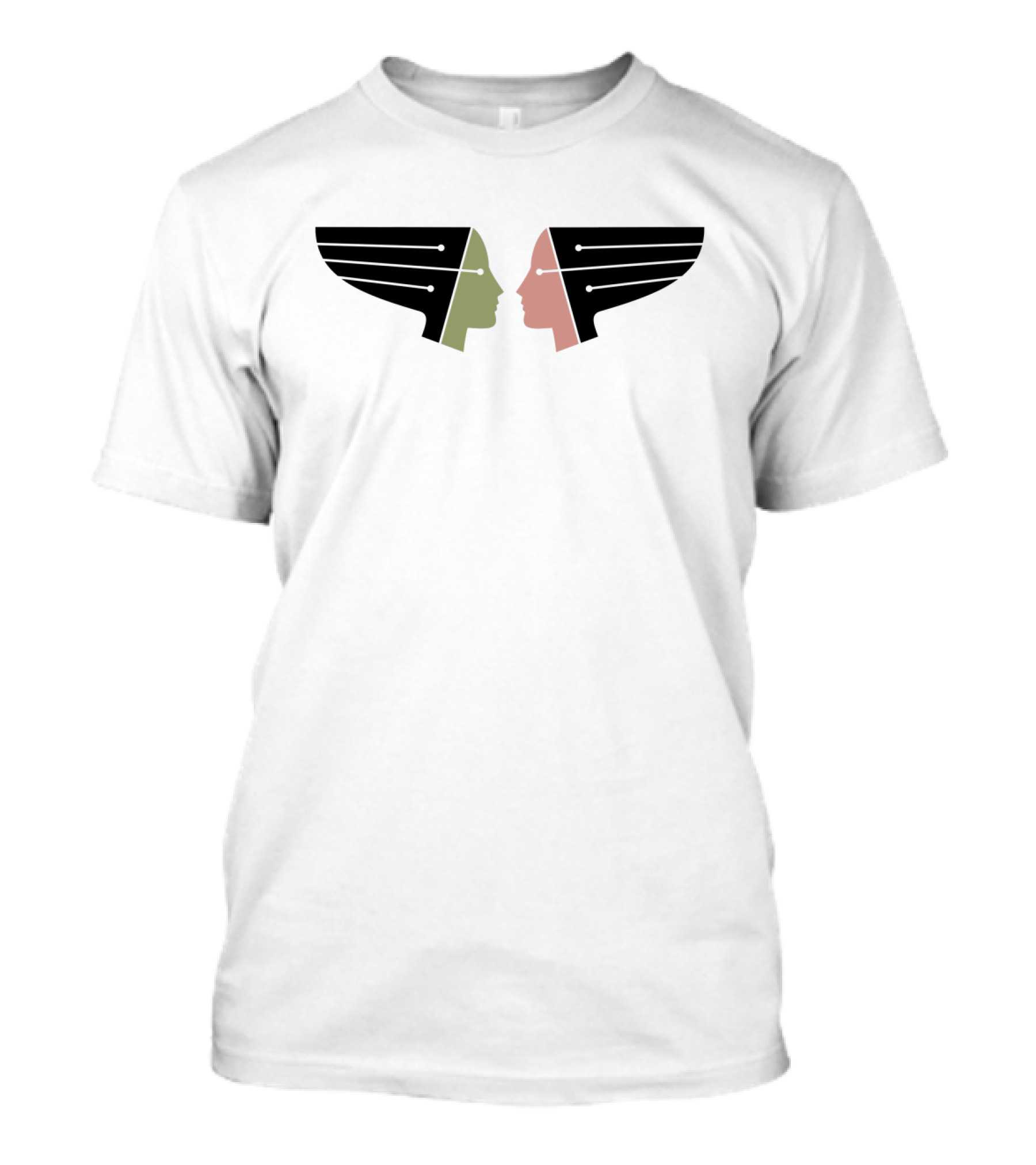 DARKWINGS Dual Face Silhouette With Winged Helmets T-Shirt