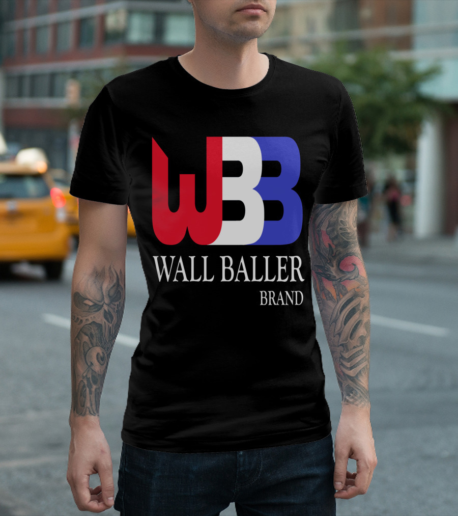 WBB Wall Baller Brand Red White Blue T-Shirt