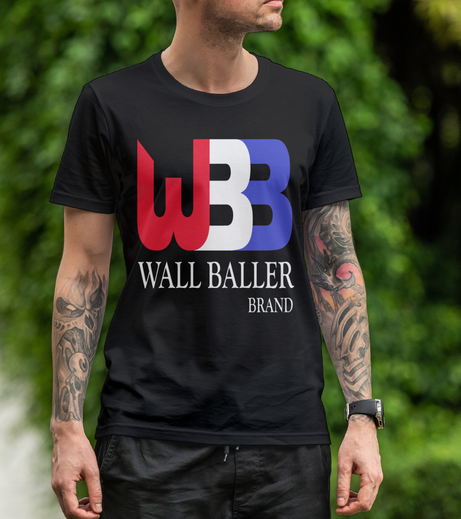 WBB Wall Baller Brand Red White Blue T-Shirt
