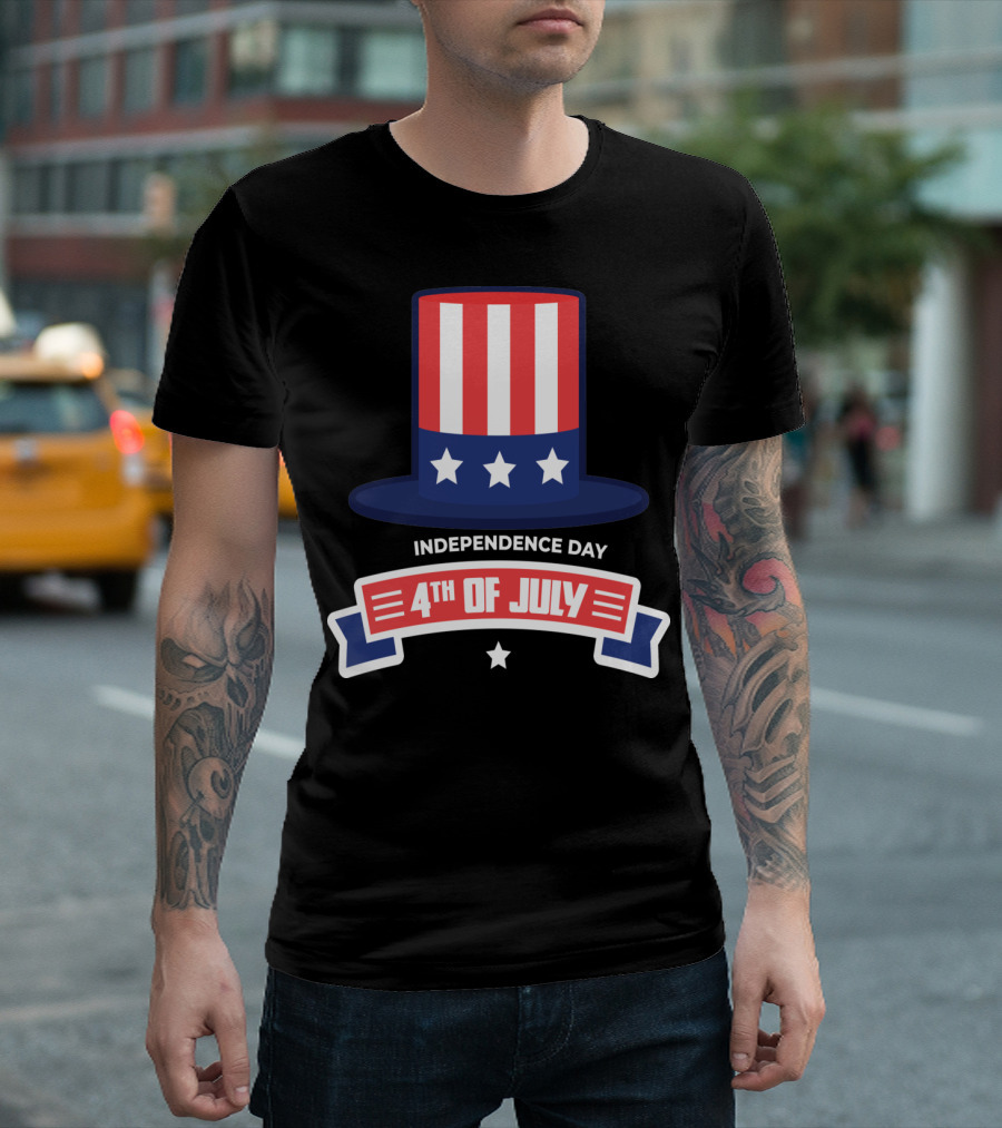 Independence Day 4TH Of July Patriotic Hat T-Shirt