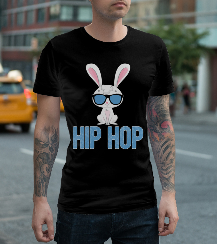 Easter Holiday Fun with Hip Hop Bunny Rabbit Ears Sunday April T-Shirt