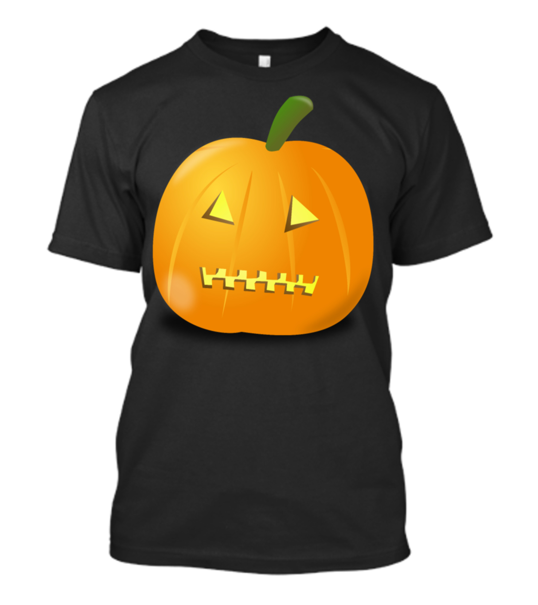 Zipped Pumpkin With Jack-O'-Lantern Face And Zipper Mouth T-Shirt
