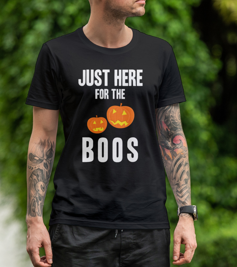 Just Here For The Boos Pumpkin T-Shirt