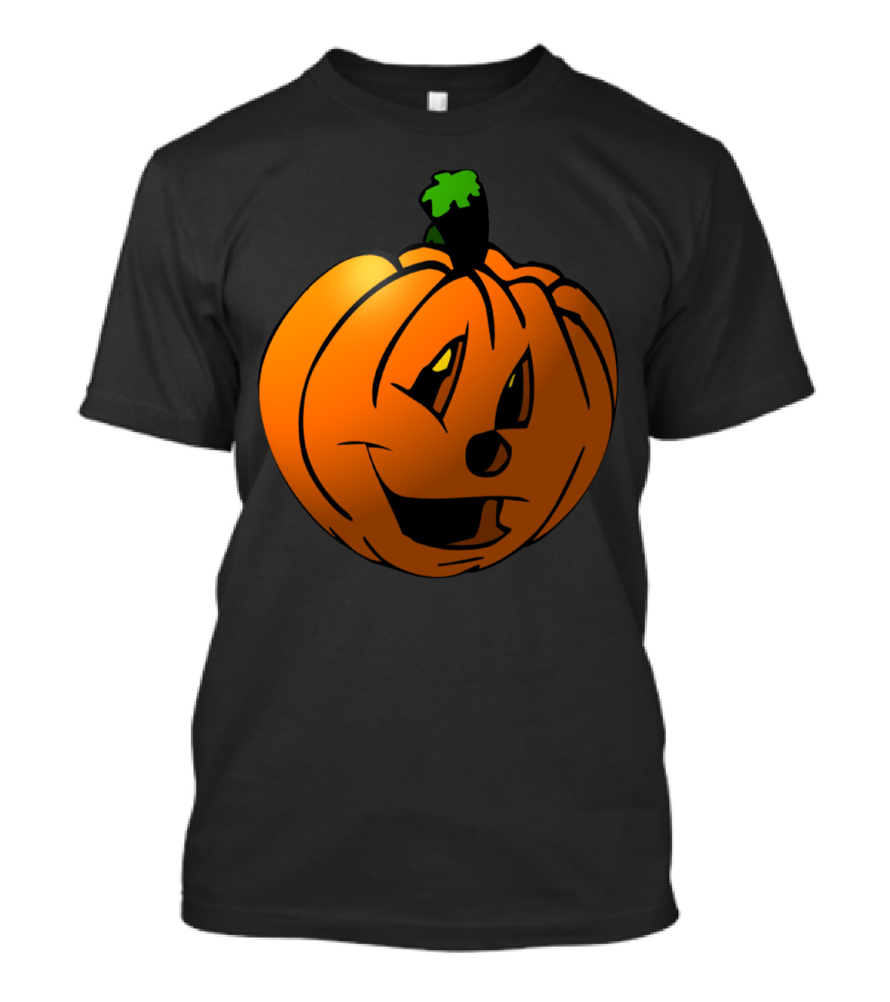 Pumkin Carved Jack-O'-Lantern Face Halloween T-Shirt