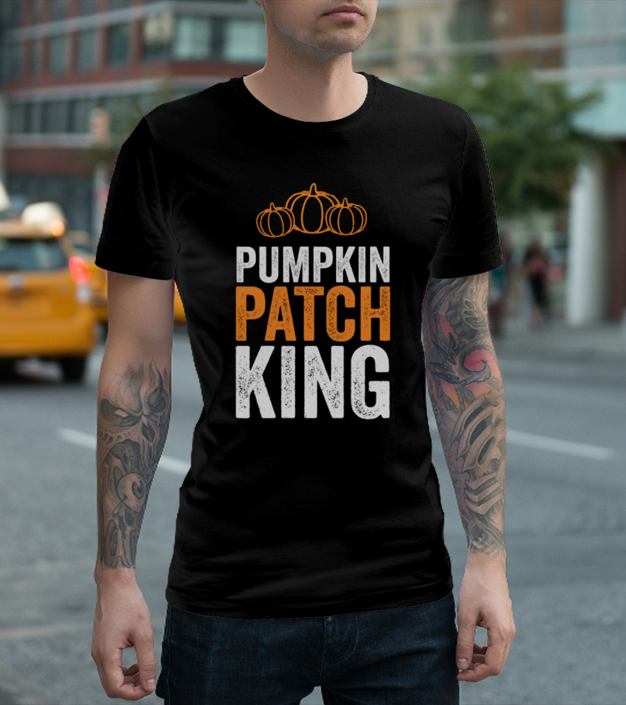 Pumpkin Patch King Funny Halloween Orange Fall T-Shirt