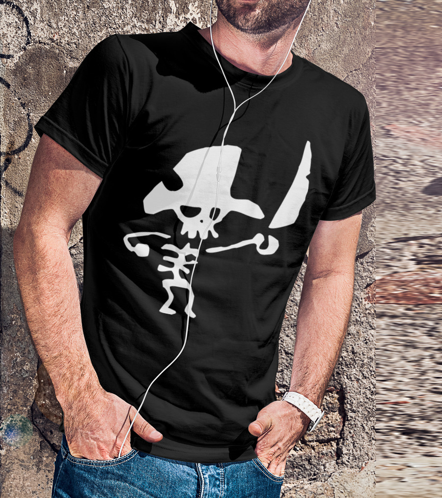 Skeleton Pirate Sword Fighter Captain T-Shirt