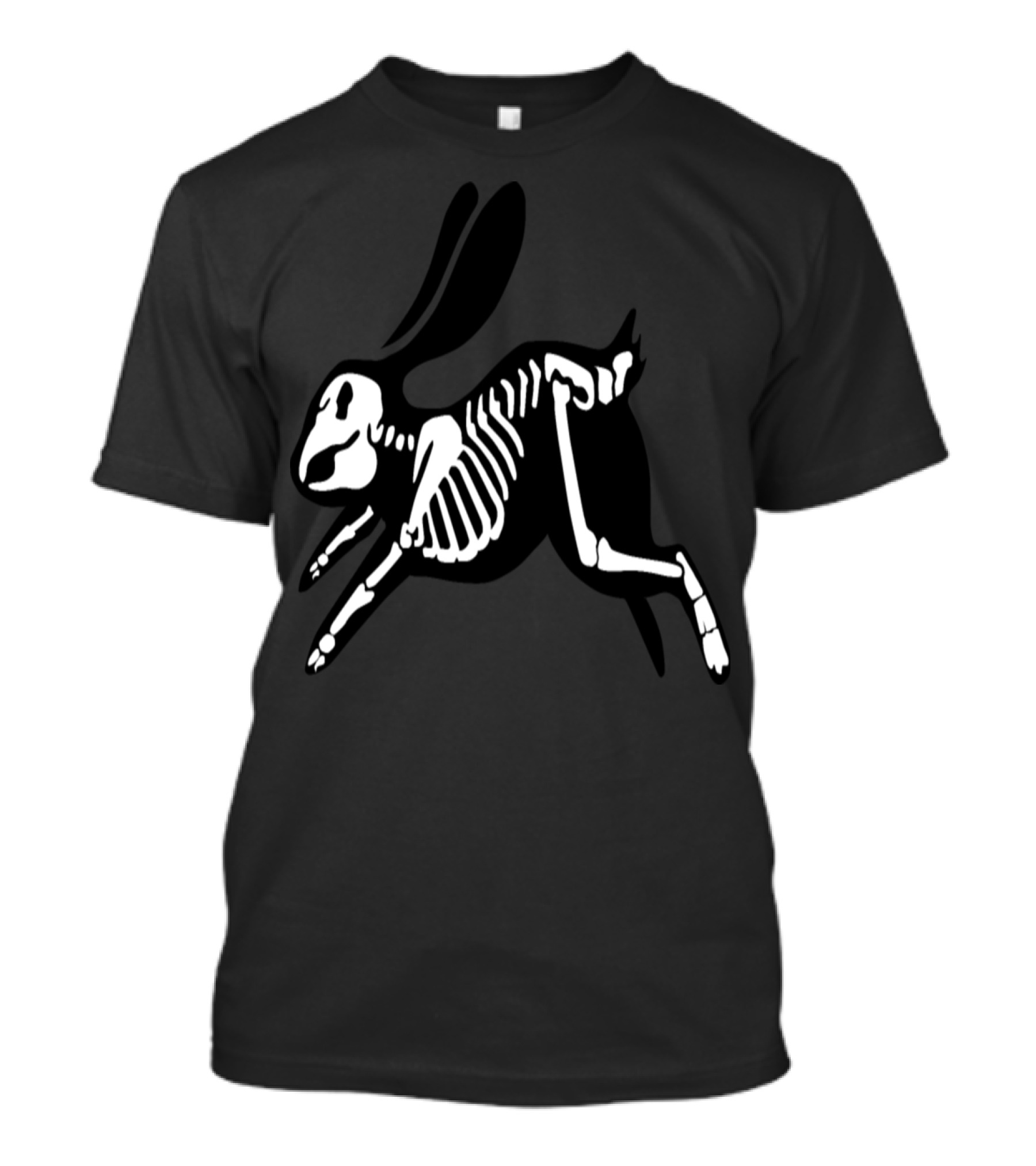 Black Rabbit Skeleton Vintage Anatomy T-Shirt