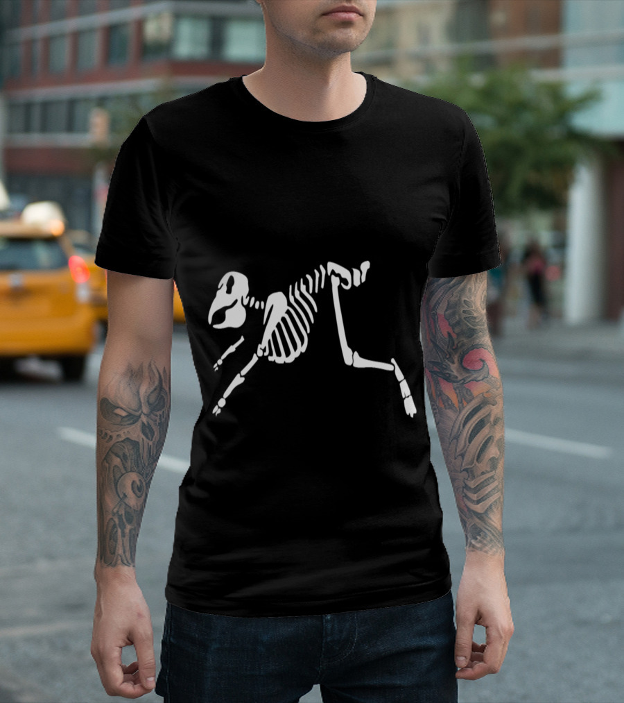 Black Rabbit Skeleton Vintage Anatomy T-Shirt