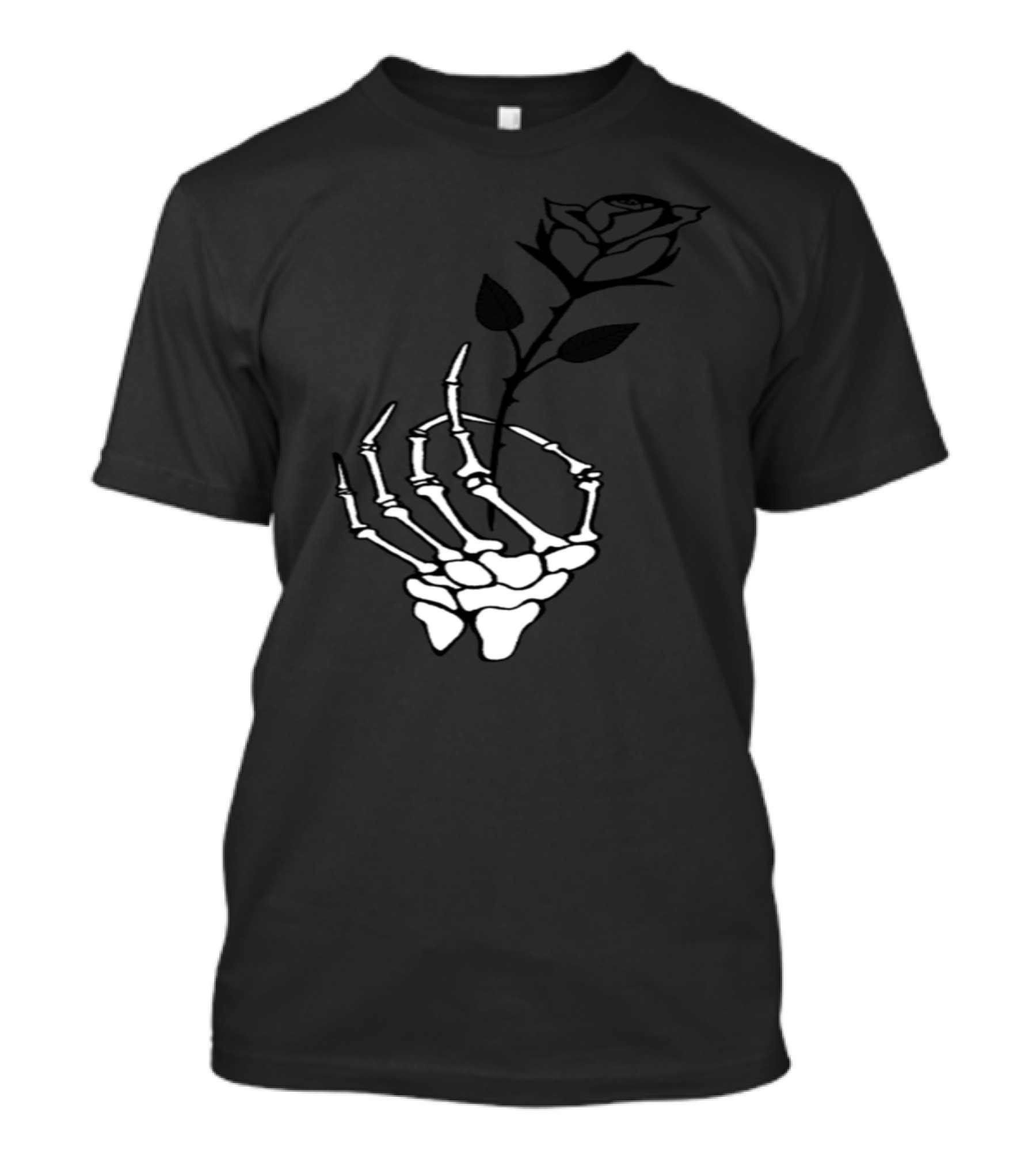 Skeleton Hand Holding A Rose T-Shirt