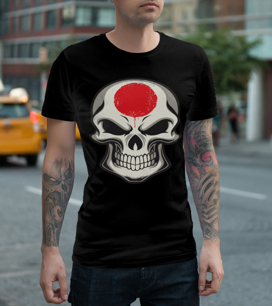 Skull with Red Circle T-Shirt