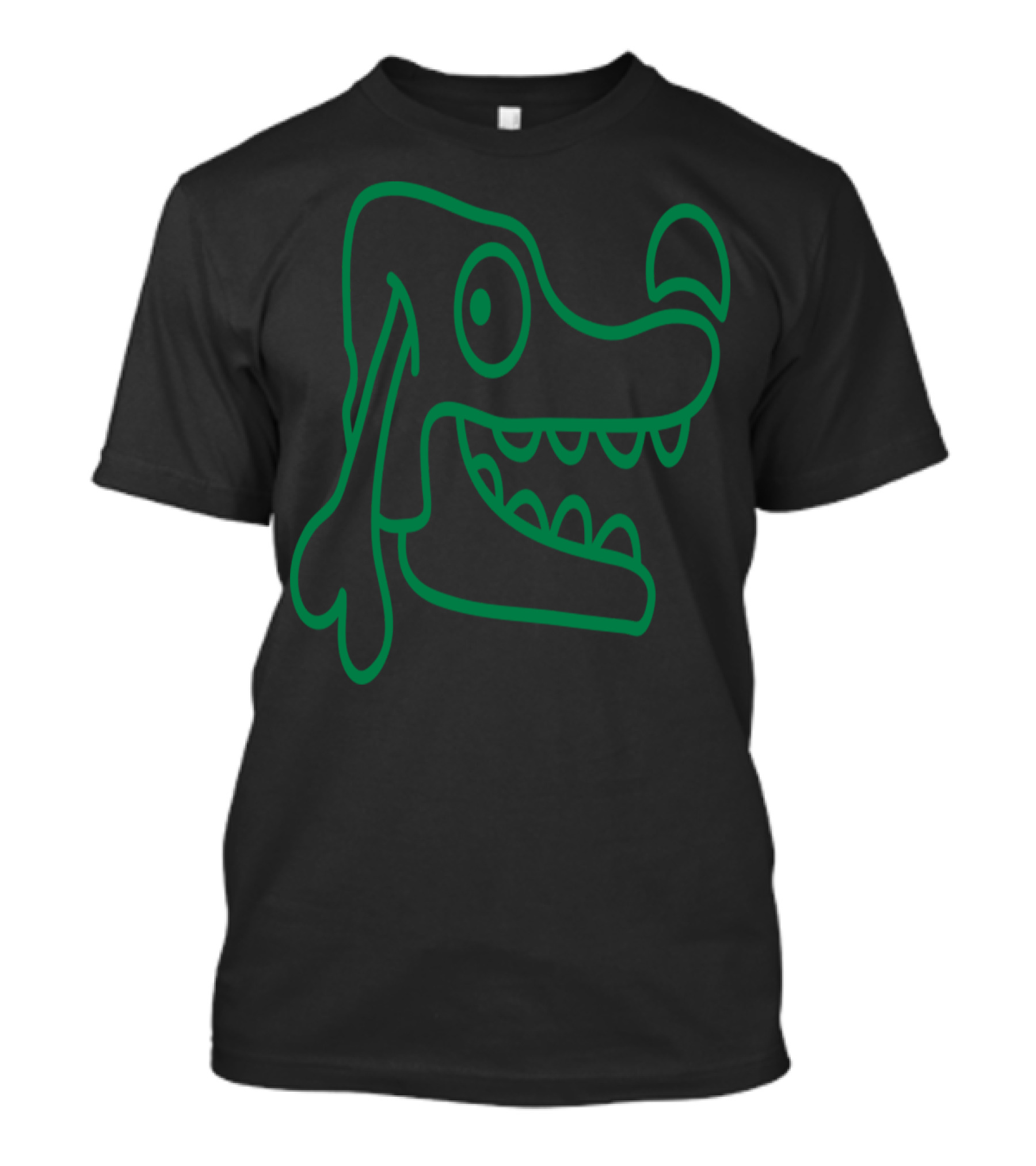 Dog Skull Neon Outline T-Shirt