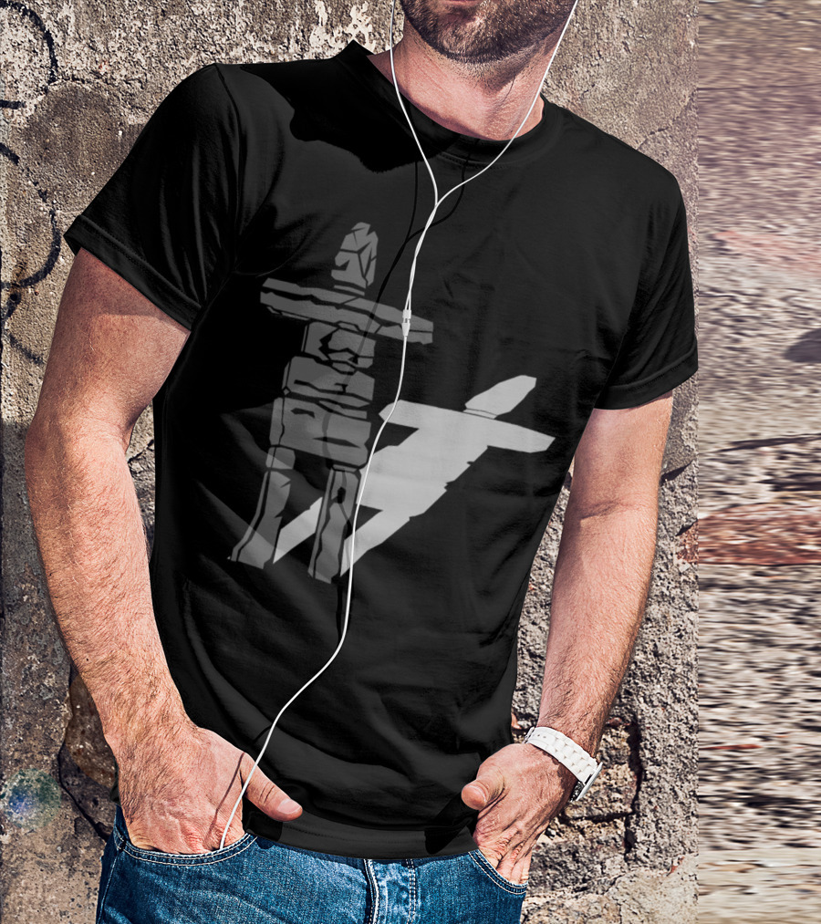 Stone Wooden Person Skele Shadow T-Shirt