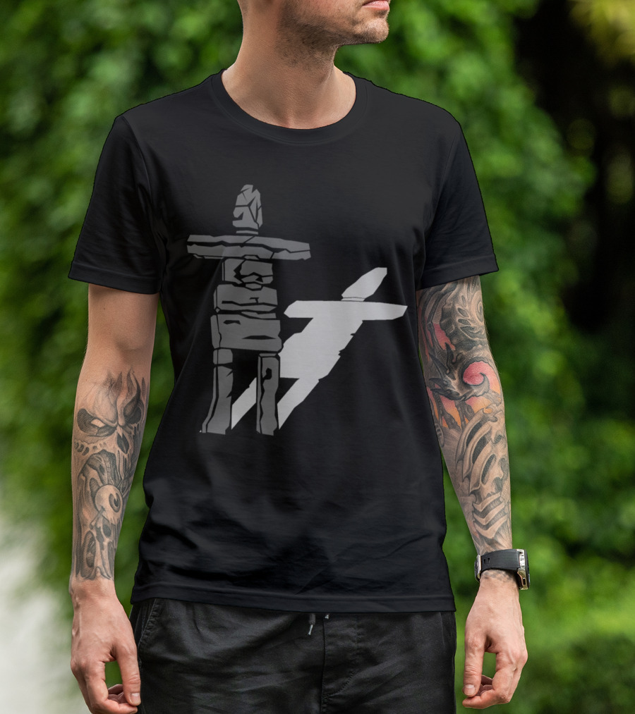 Stone Wooden Person Skele Shadow T-Shirt