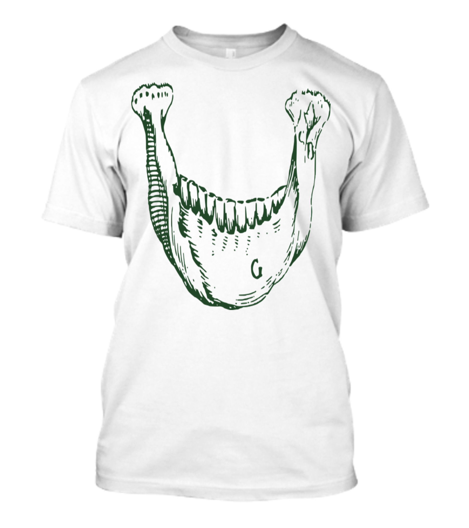 JawEvents Skeleton Illustration Green T-Shirt