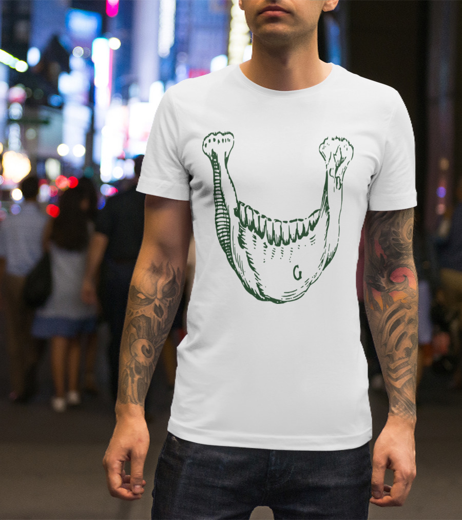 JawEvents Skeleton Illustration Green T-Shirt