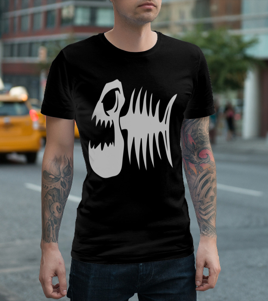 Fish Bone Monster Skeleton Grimace T-Shirt