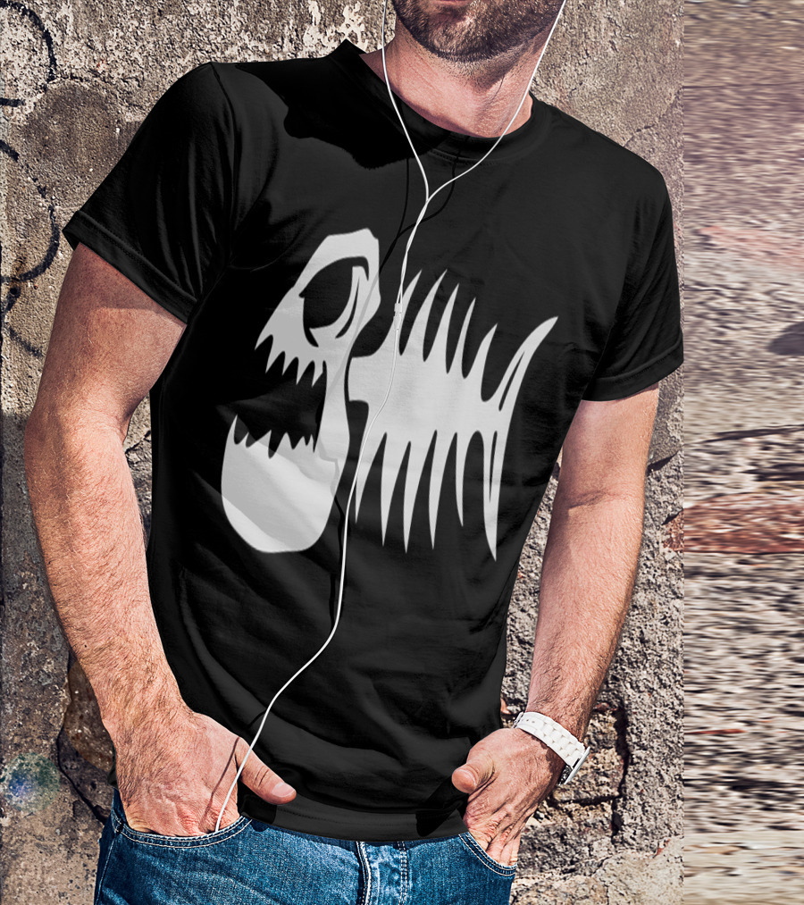 Fish Bone Monster Skeleton Grimace T-Shirt