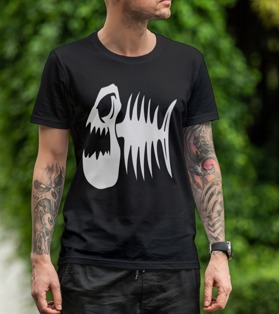 Fish Bone Monster Skeleton Grimace T-Shirt
