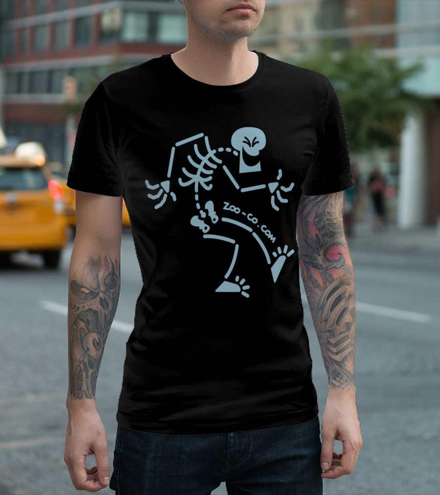 Naughty Skeleton Zoo-Co.com Dancing Bone Character T-Shirt