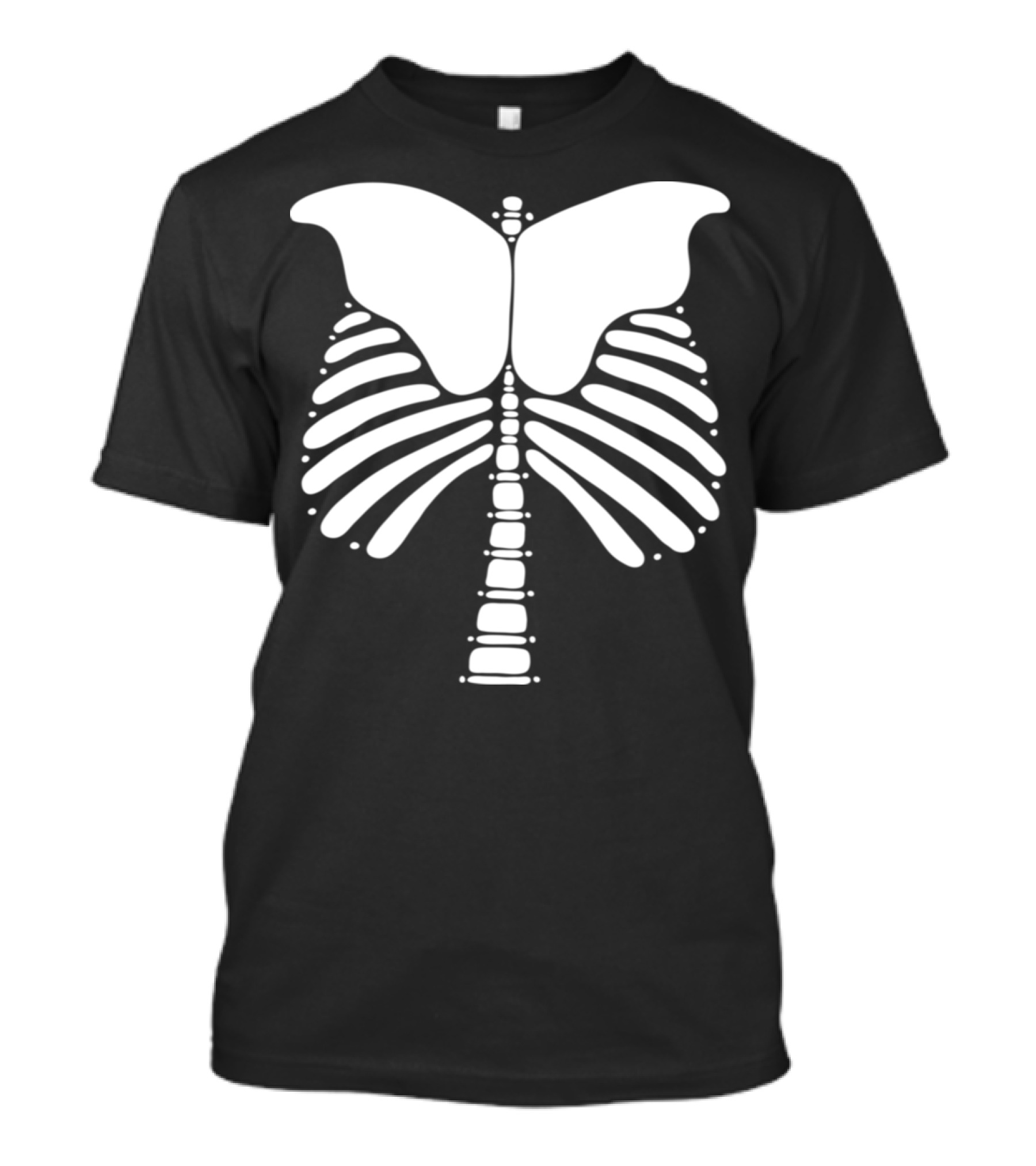 Skeleton Bones Butterfly Spine T-Shirt