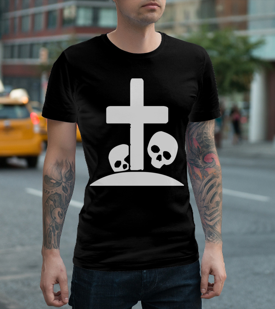 Graveyard Cross and Skulls T-Shirt