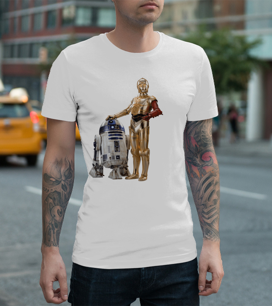 Star Wars R2-D2 C-3PO Transparent T-Shirt