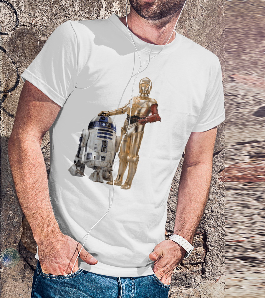 Star Wars R2-D2 C-3PO Transparent T-Shirt