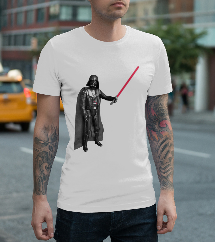 Darth Vader Star Wars Transparent Red Lightsaber Iconic Character T-Shirt