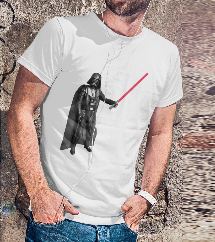 Darth Vader Star Wars Transparent Red Lightsaber Iconic Character T-Shirt