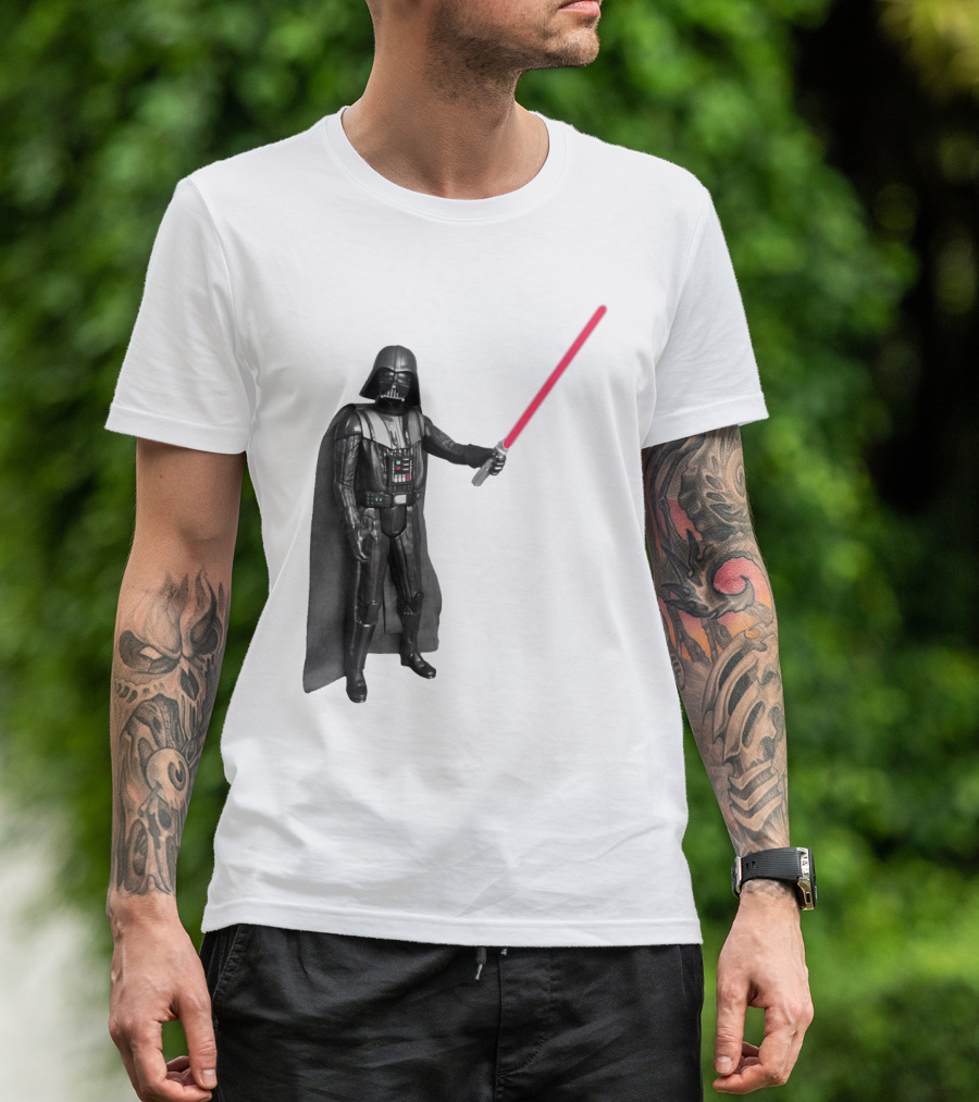 Darth Vader Star Wars Transparent Red Lightsaber Iconic Character T-Shirt