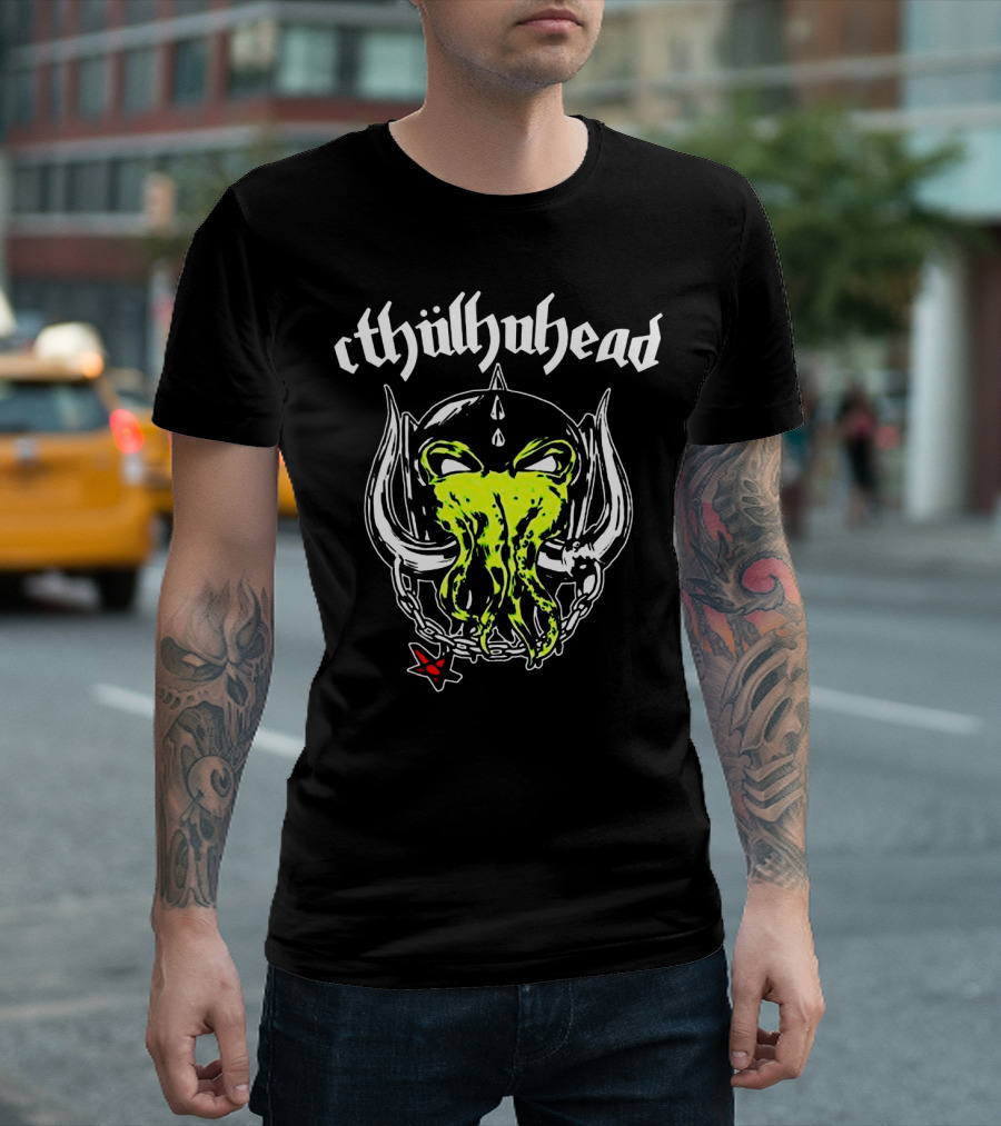 Cthulhuhead Motorhead War Pig England Design Vegan T-Shirt