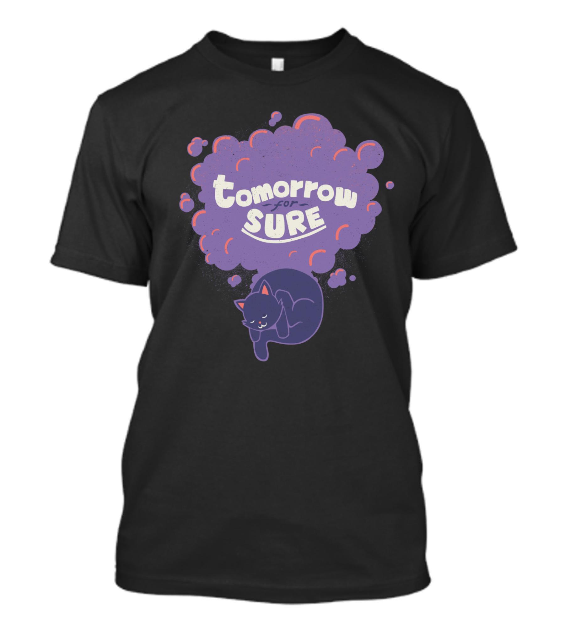 Purple Dreamy Cat Tomorrow For Sure With Cosmic Cloud T-Shirt