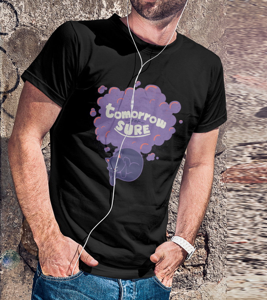 Purple Dreamy Cat Tomorrow For Sure With Cosmic Cloud T-Shirt